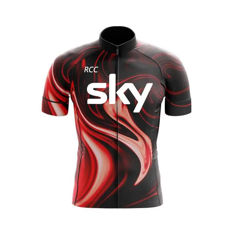 Мужская Быстросохнущая Велосипедная Майка RCC SKY 2024 С Полной Молнией MTB Mallot Ciclismo