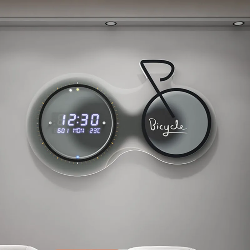 

Современные светодиодные цифровые настенные часы, скандинавский механизм, цифровые бесшумные часы с механизмом для украшения гостиной