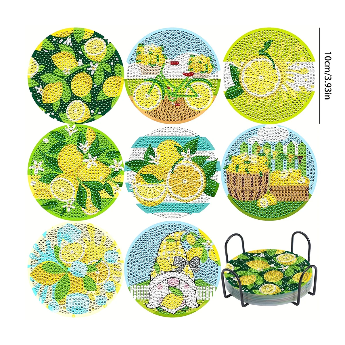 Алмазные художественные подставки набор из 8 предметов с подставкой для