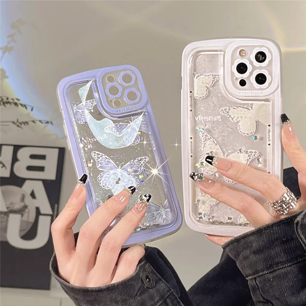 Блестящий динамический жидкий Мягкий силиконовый чехол для телефона iPhone 13 12 11 Pro