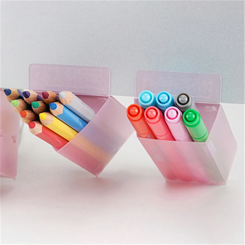

2PCs Desktop Storage Box Computer Monitor Pocket Pen Holder Office School Stationery Cup Pencil Ruler Storage Organizer