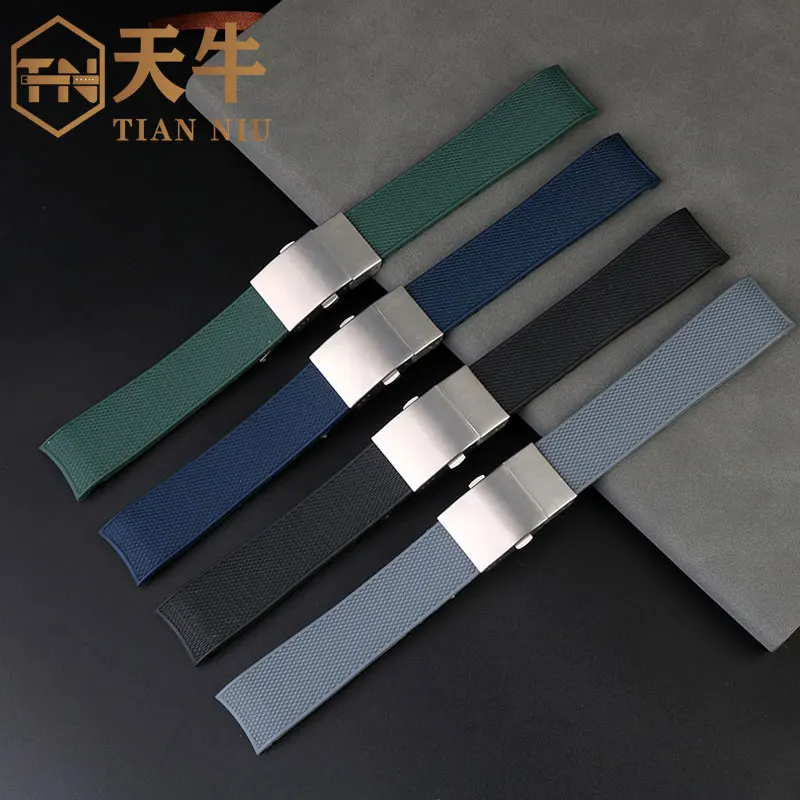 Ремешок резиновый для Longines Kangkas L3.742.L3.642.L3.781 series мужской спортивный силиконовый