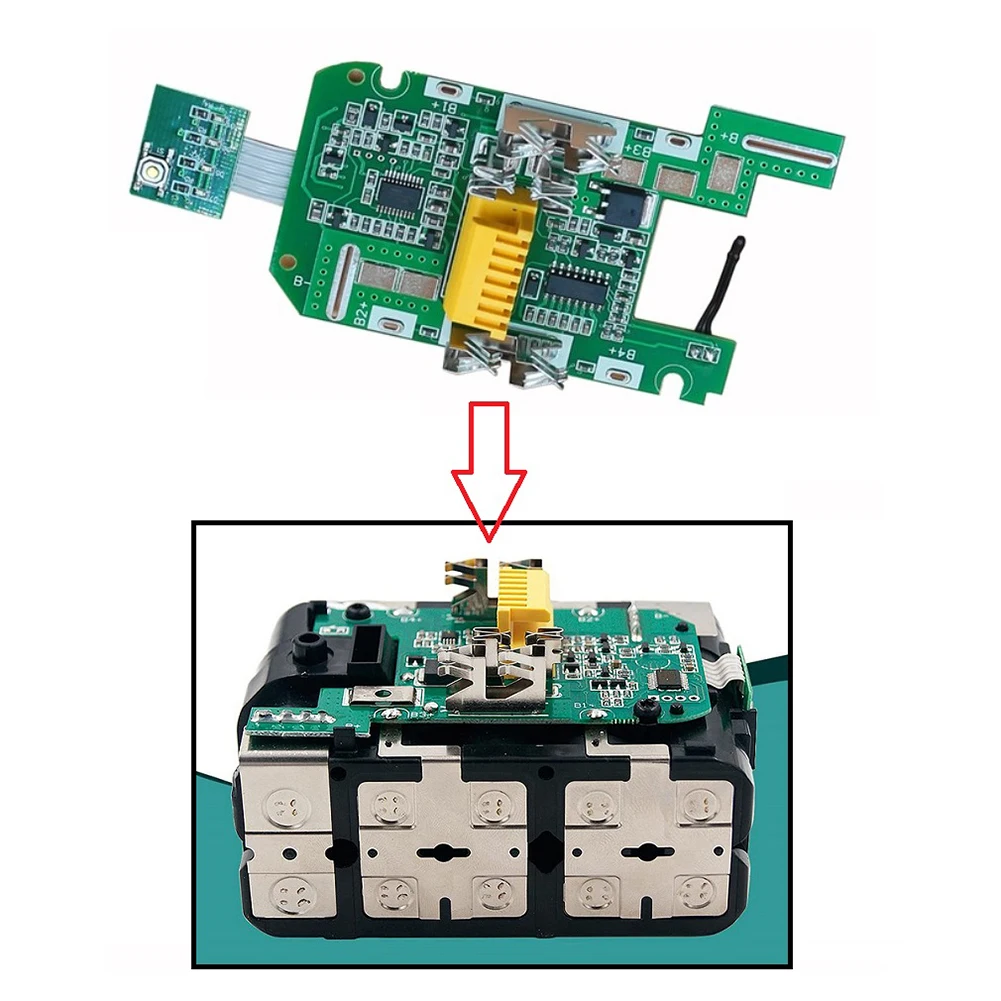 1pcs BL1830 Li-ion Battery Case Charging Protection Circuit Board For Makita 18V 3.0Ah Label LED Battery Indicator BL1860 enlarge