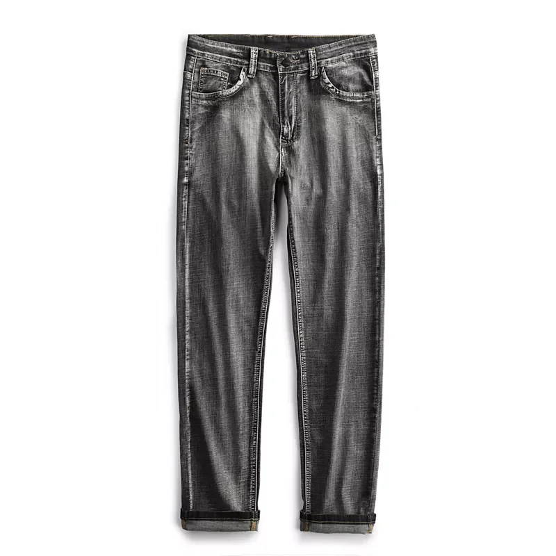 

NEW IN Brand Men Spring Autumn Regular Fit Jeans Business Casual Stretch More Colors