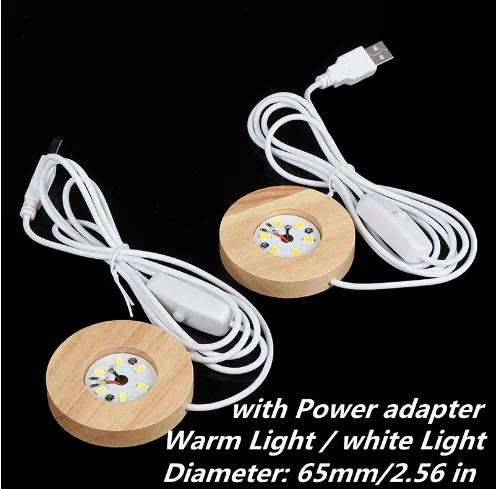 1 шт., деревянная светодиодная подставка для ночного светильника