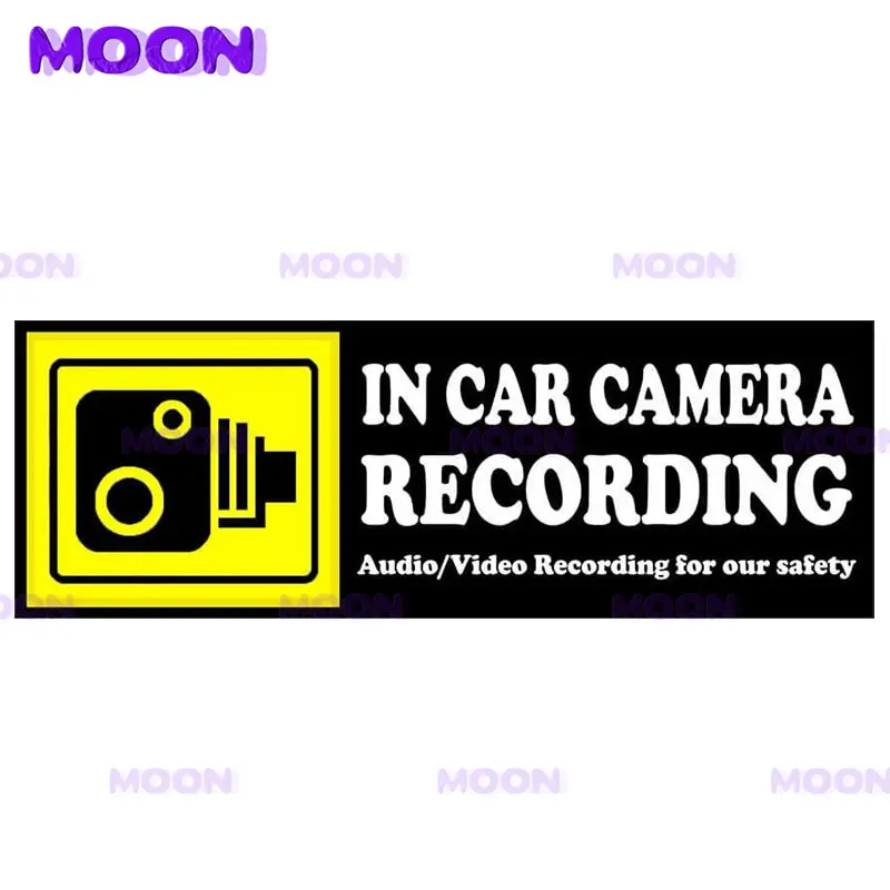 Fashion Camera Audio Video Recording Window Cars Stickers Signs Vehicles Warning Decals Labels Bumpers for Taxi Drivers