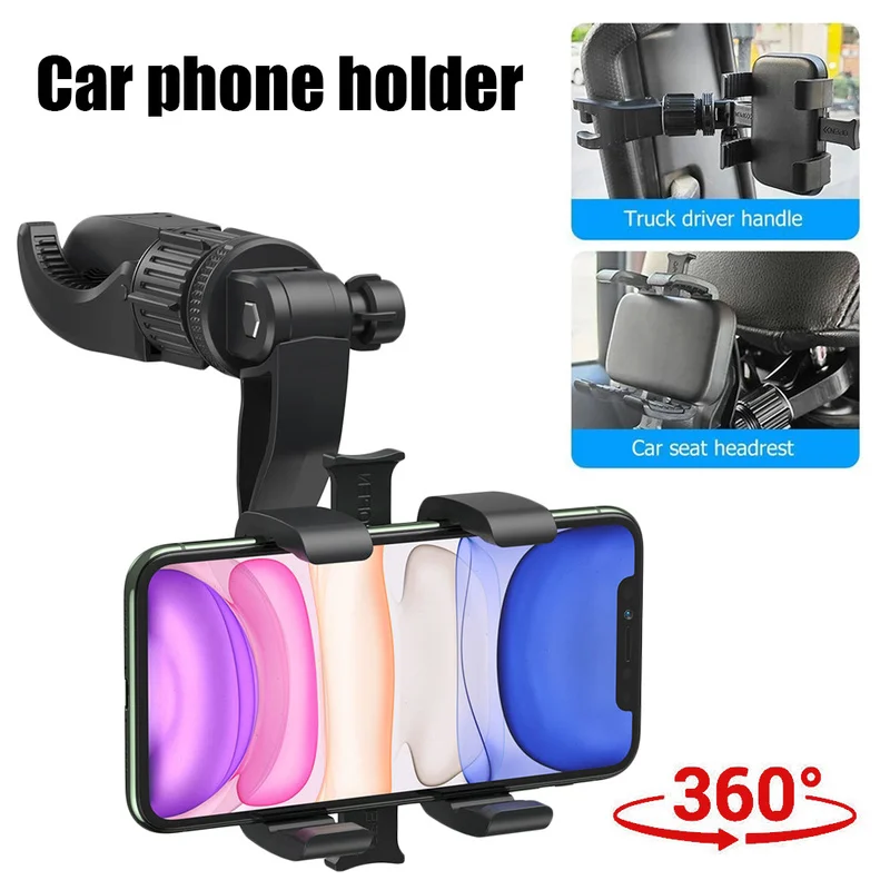 

New Car Phone Holder Eagle Claw Mount 360 Degree Rotation Rearview Mirror Clip Universal Auto GPS Navigation Bracket Stand