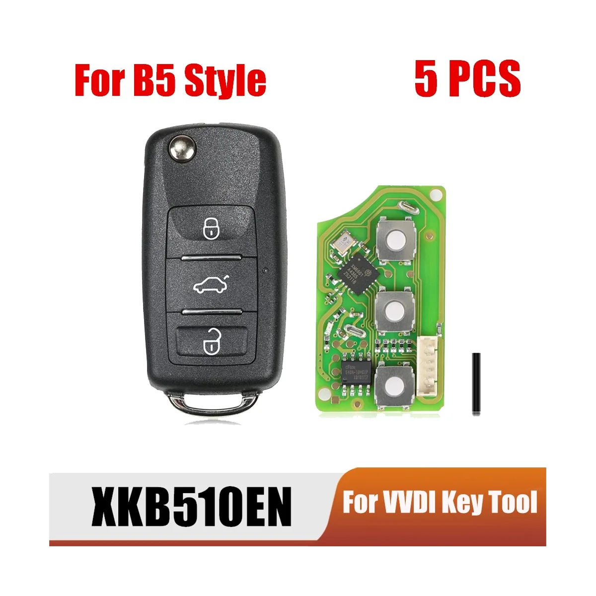Для XKB510EN Универсальный провод дистанционный ключ брелок 3 кнопки для B5 тип VVDI
