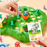 rabbit trap game toy rabbit cross country race spinning turnip drop board game toy early education children board family games