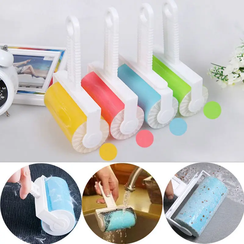 

1pc Washable Roller Cleaner Lint Sticky Picker Pet Hair Dust Balling-up Fluff Remover Brush Reusable Keep Clothes Bed Clean