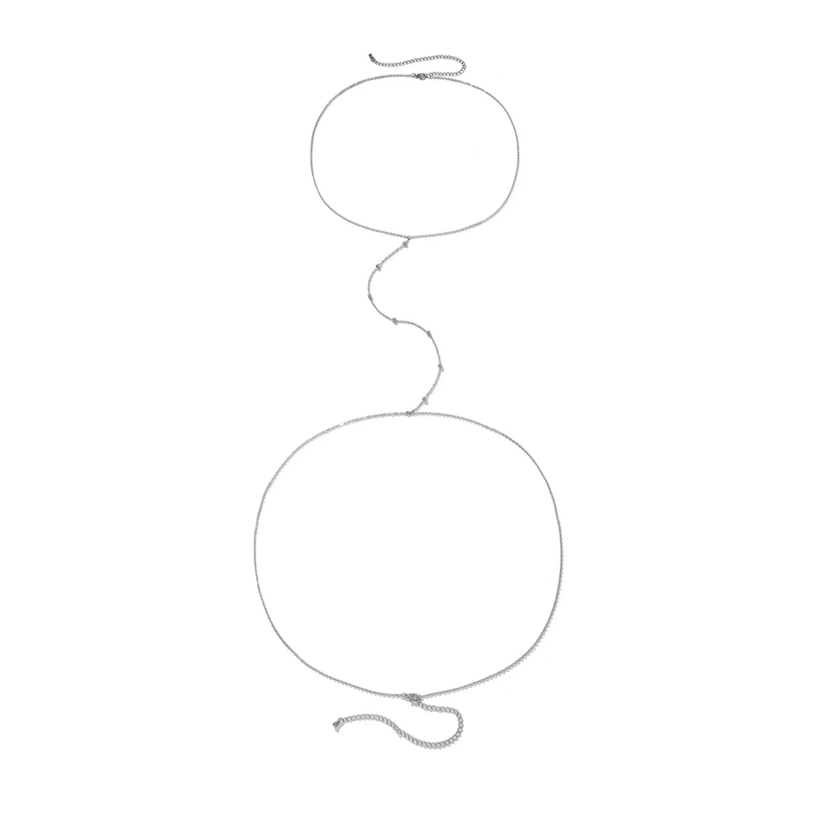 

Индивидуальное женское бикини с цепочкой на грудь и талию, простая цепочка для тела из сплава, подходит для женщин и девочек