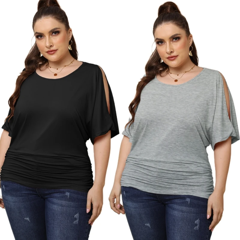 

Summer Short Sleeve Scoopneck T-Shirt,Women's Casual Loose Tunic Shirts Blouses