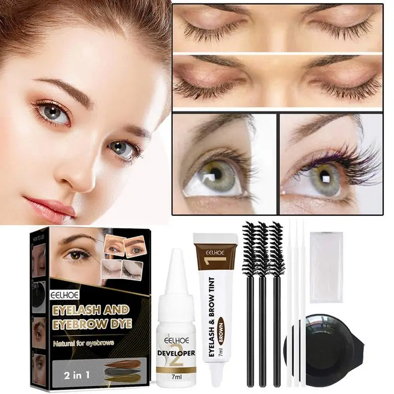 Upgrade Version Lash Lift Kit & Lash Tint Brow Dye Tint Lifting Eyelashes Eyebrow Mascara Eye Makeup Tools