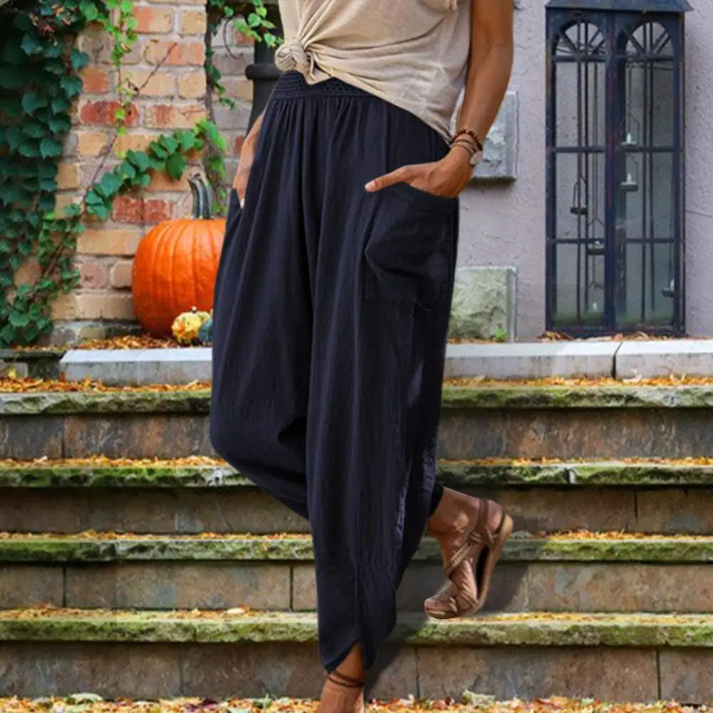 

Wear Resistant Fashion Mid Waist Casual Pants Multicolor Casual Pants Baggy for Work