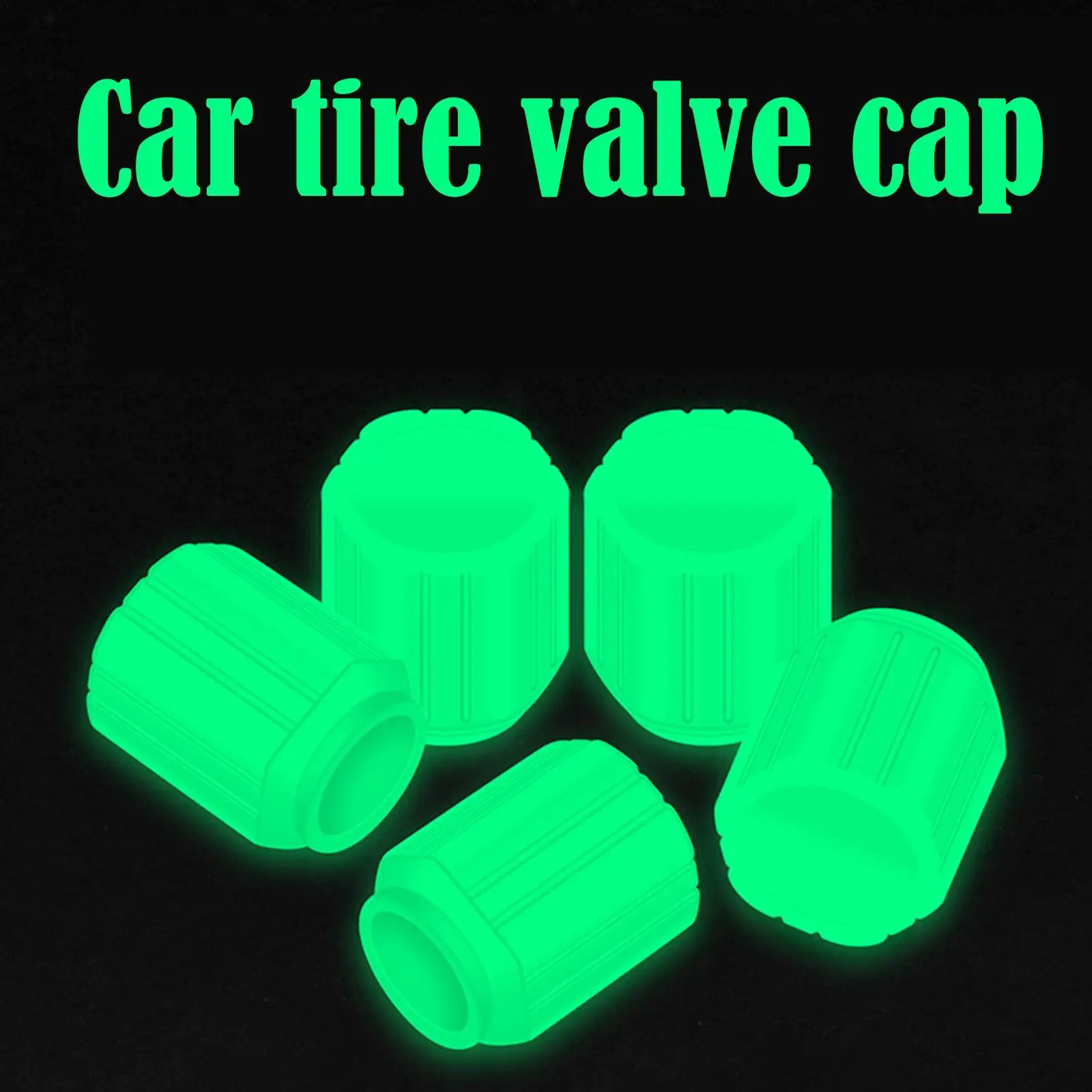 

Tire Valve Cap Luminous Cars Vehicle Wheel Prank Valve Caps Glow Dust Covers Car Tire Valve Tire Luminous Valve Dust-proof Decor