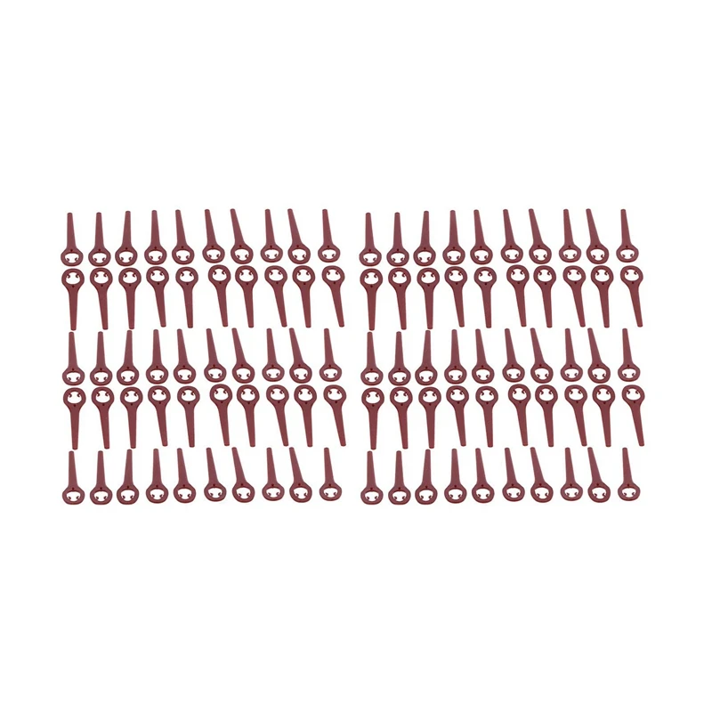 

100PCS Grass Trimmer Blades Lawnmower Plastic Blade Gourd Shape Cutting Blades For Gardening Replacement Cutter Tool