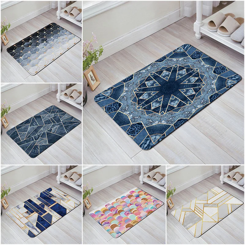 

Carpet Cushion Crystal Velvet Kitchen Bathroom Door Mat Living Room Sofa Sitting Blanket Household Supplies