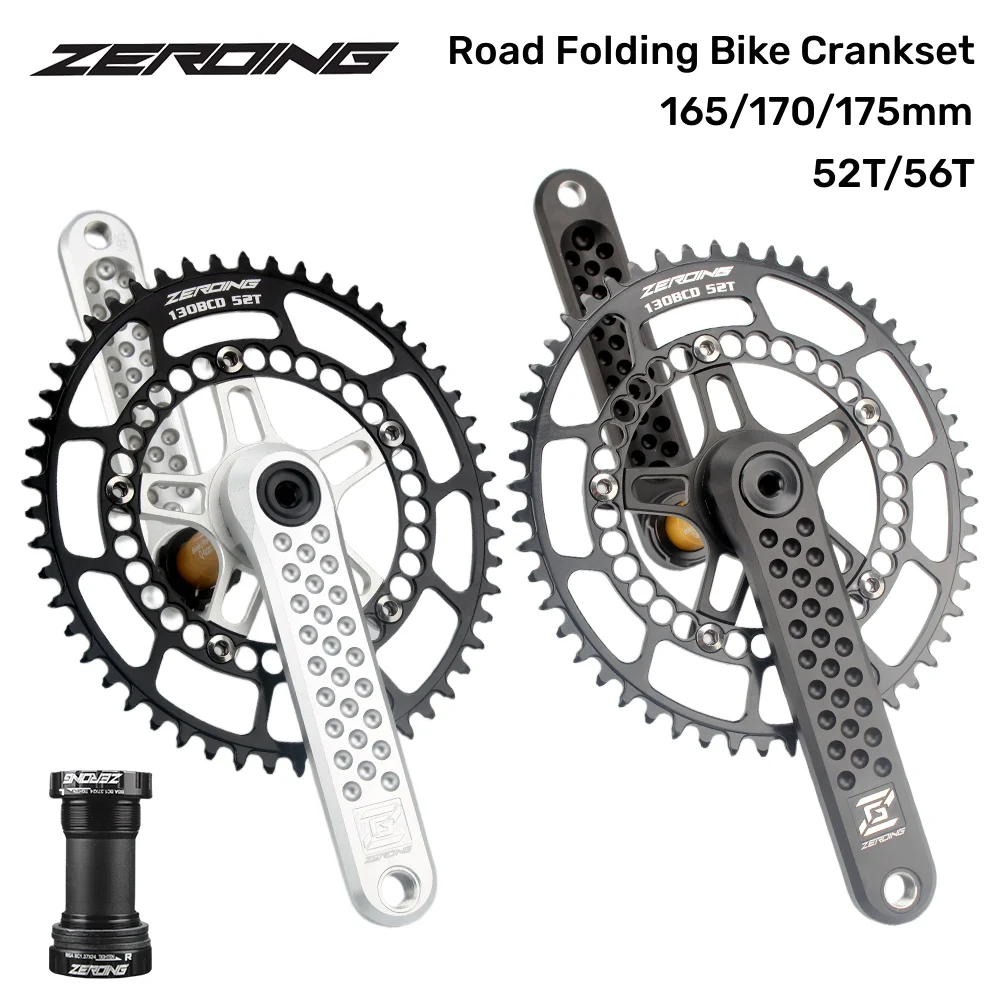 Сверхлегкий складной велосипедный воблер ZEROING 52T 56T овальный диск GXP длиной 165/172