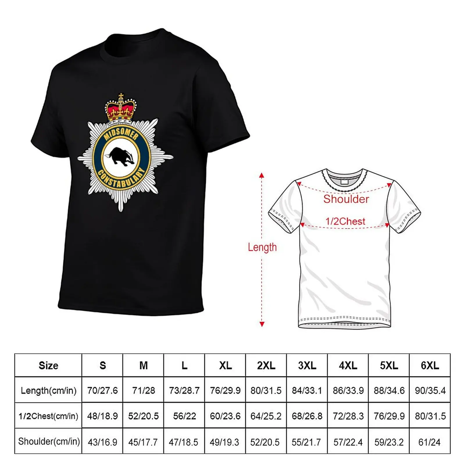 Футболка Midsomer Constabulary в уличном стиле, повседневная футболка (art.: 3920dbeb42fec) - 3920dbeb42fec