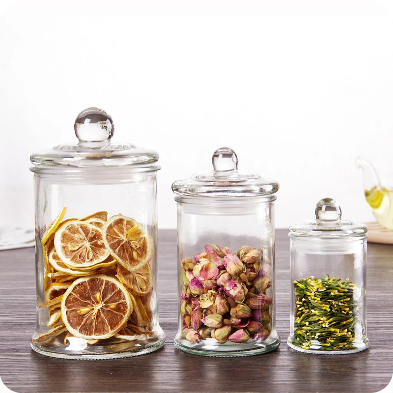 

Airtight Glass Jar With Lid Tea Storage Canister Tea Coffee Sugar Storage Jars Glass Jars Containers For Dried Flower And Fruit