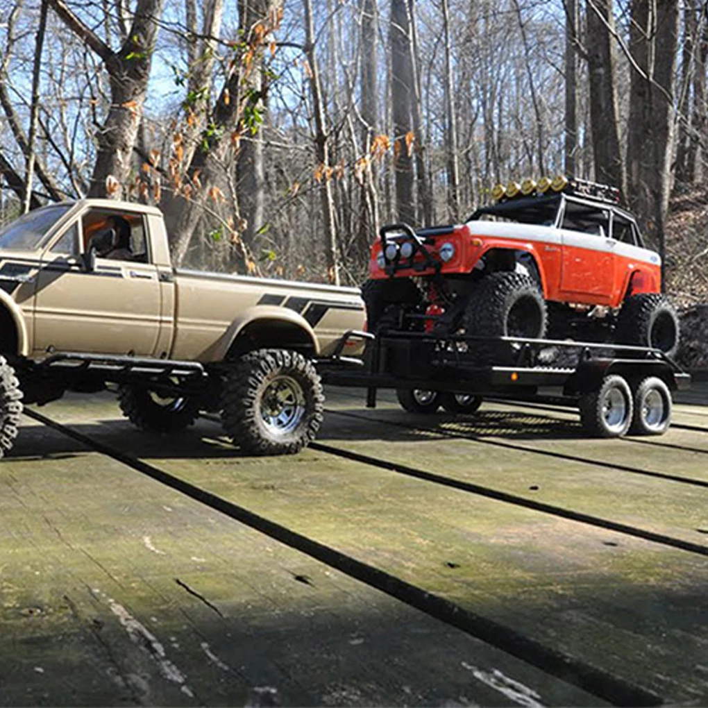 Фото Металлический комплект прицепа для 1/10 RC Crawler Axial SCX10 II III 90046 D90 TRX6 TRX4 Redcat GEN8 RGT 86100 SMT CFX CC01 CC02 RC Запчасти №2