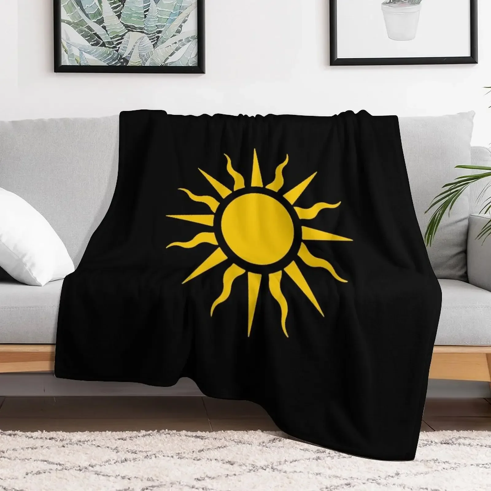 Великолепное солнце Nilfgaard (золото) плед одеяло постельное белье самые мягкие