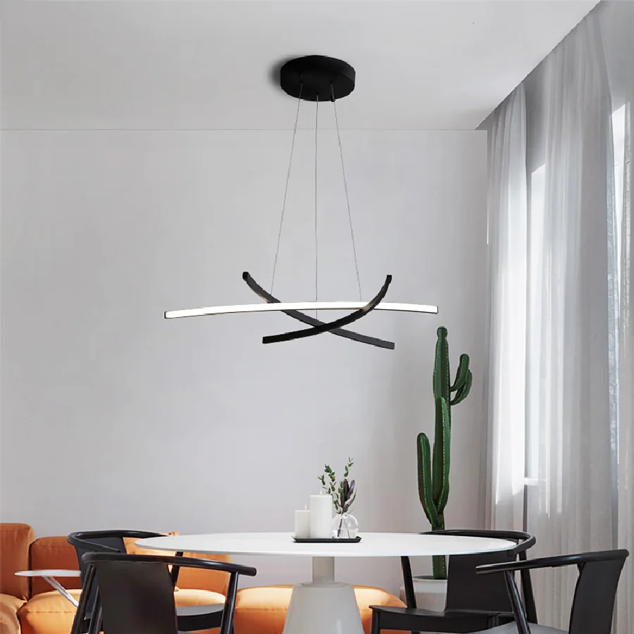 

Минималистичная черная люстра в стиле постмодерн, художественная креативная Подвесная лампа, подвессветильник светодиодный светильник дл...