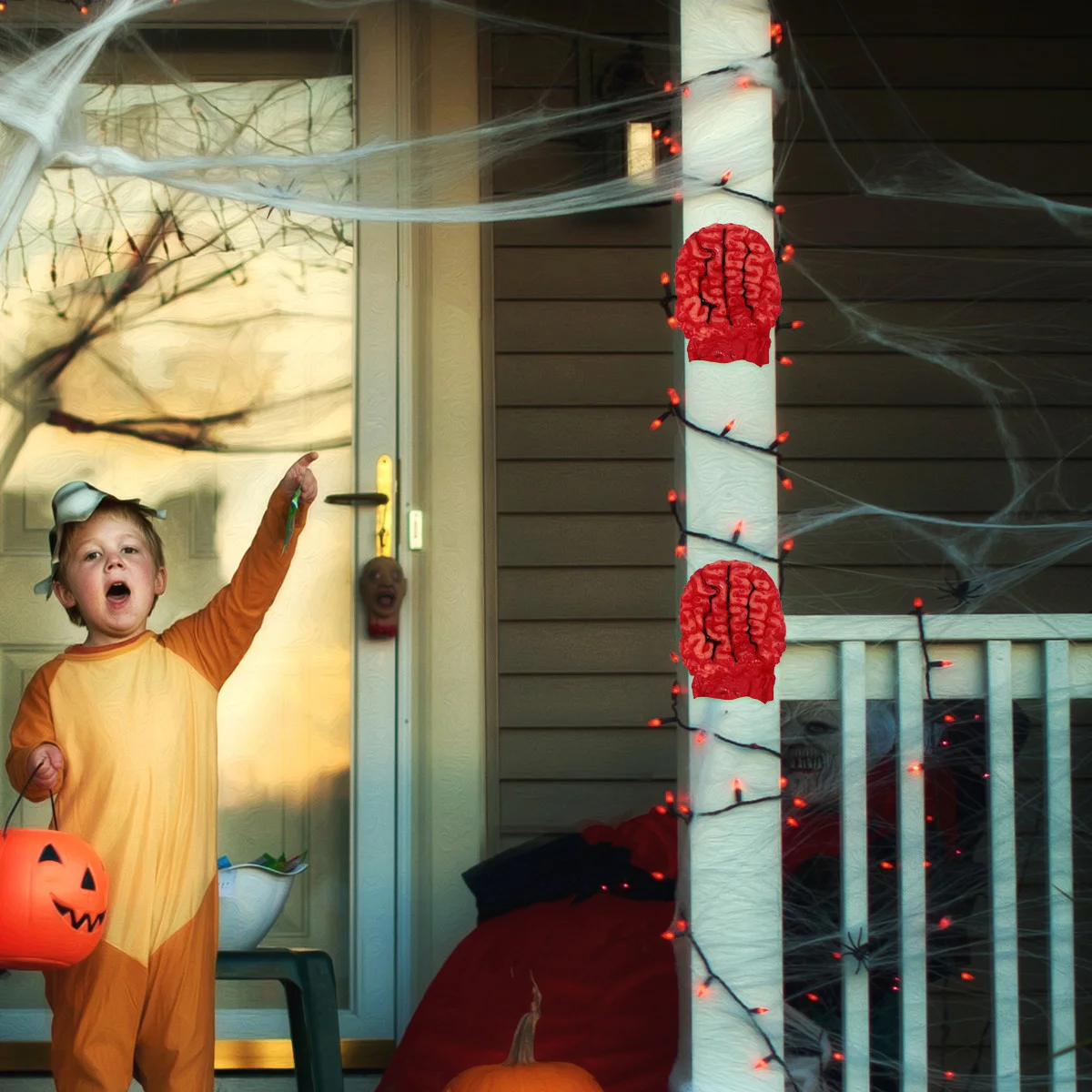 

1 шт. Хэллоуин хитрый реалистичный яркий новый тонкий поддельный разрезанный мозг сломанные части тела