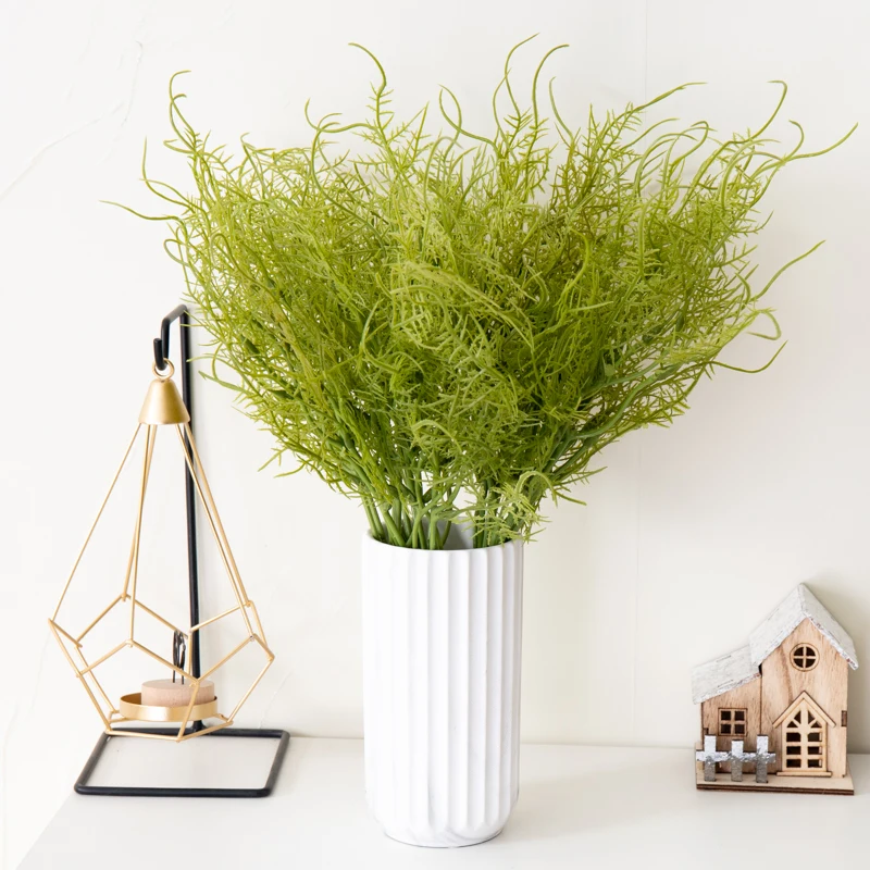 

Artificial Green Plant Eucalyptus Lover Grass Mimosa Home Room Decoration Simulation Plastic Leaf Wedding Party Supplies