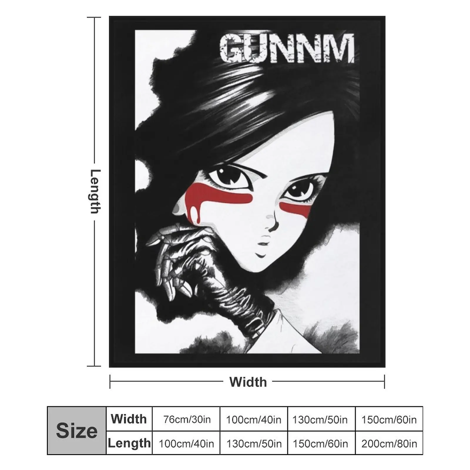 Copie de Gunnm — Gally Алита: Battle Angel (белое) пледы милые очень большие детские одеяла