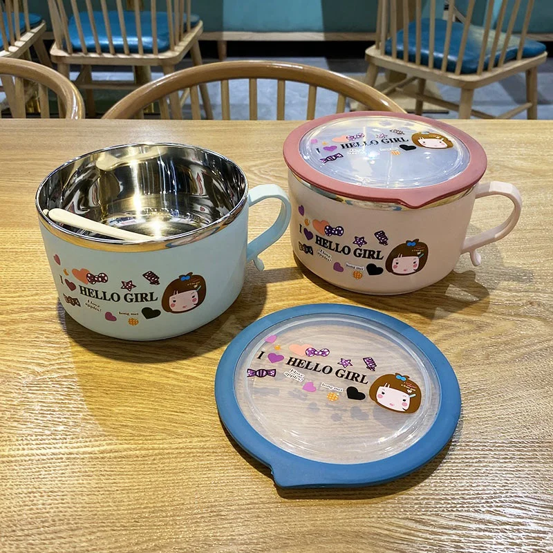 Милый мультяшный Тепловой Ланч-бокс для детей школьниц Бенто-бокс из нержавеющей