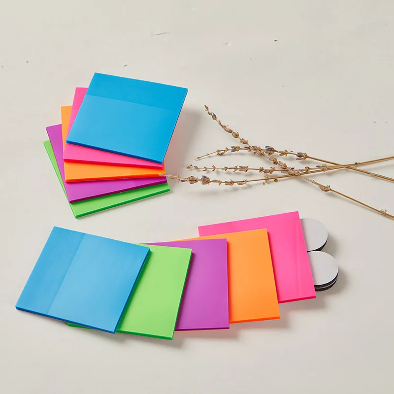 

75mm*75mm Transparent Sticky Notes 50 sheets S M L Size Memo Pad Bookmark Marker Memo Sticker Paper Office School Supplies