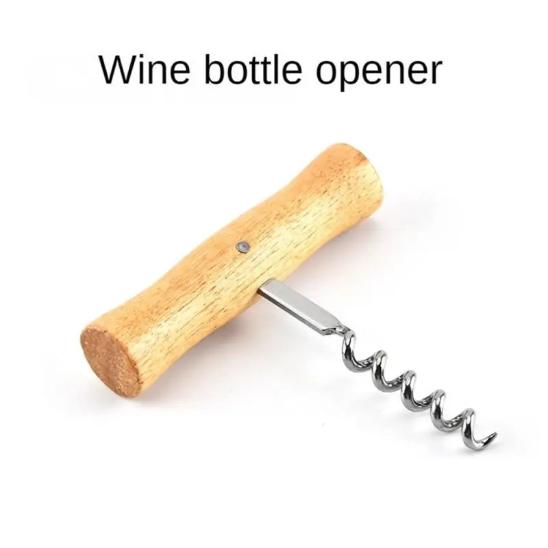 

New Red Wine Opener Wooden Handle Stainless Steel Multifuntional Spiral Type Beer Bottle Opener Corkscrew Tools Kitchen Gadgets