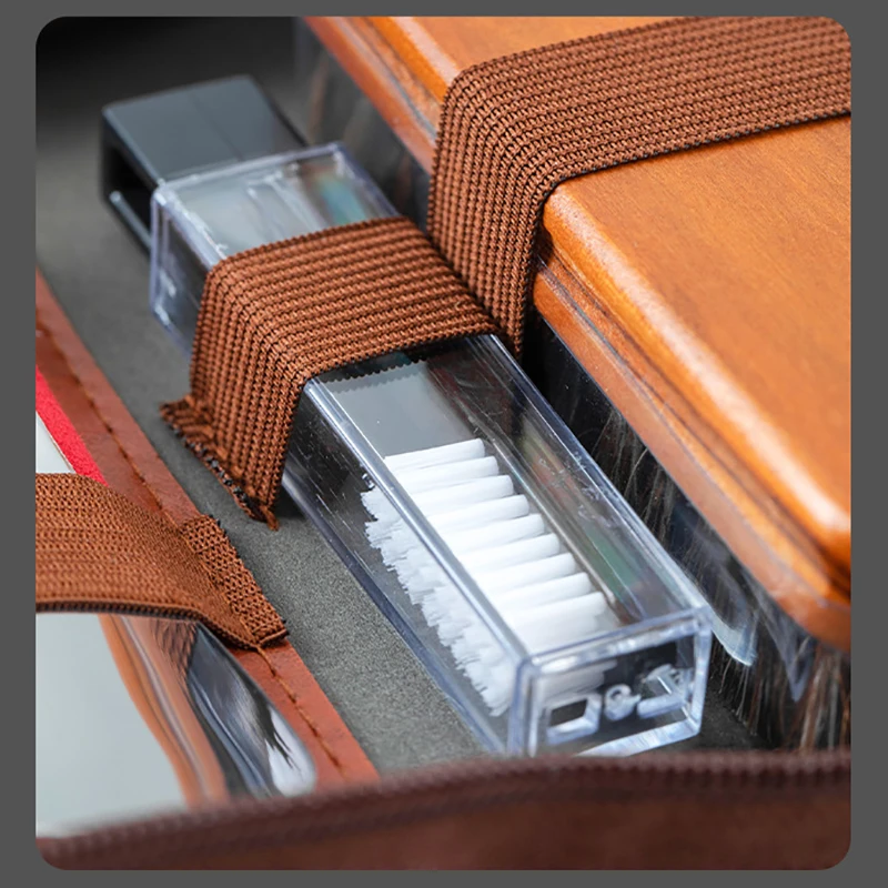 NOIPACE Leather Shoes Care Kit for Men Women Product Set With Leather Bag,Horsehair Shoe Brush/Solid Shoe Polish/Metal Shoehorn