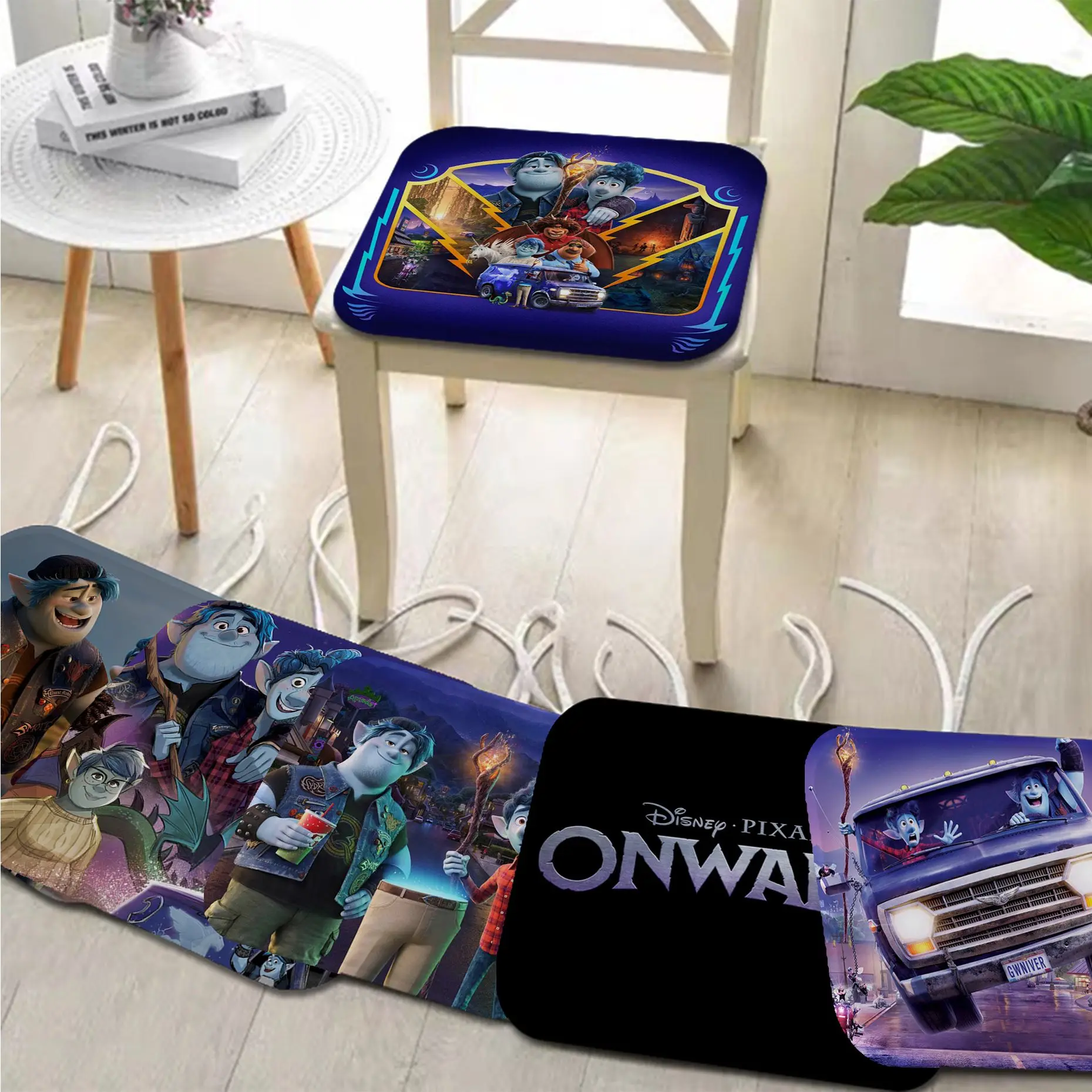 

Disney Onward Anime Simplicity Multi-Color Chair Mat Soft Pad Seat Cushion For Dining Patio Home Office Indoor Chair Cushions