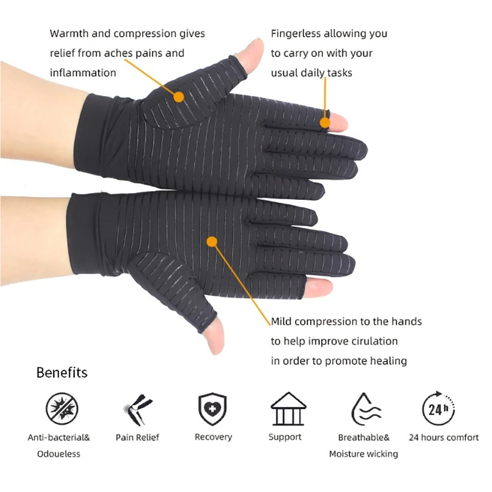 1 пара медных бриллиантов для облегчения боли в руках ревматоидного остеоартрита