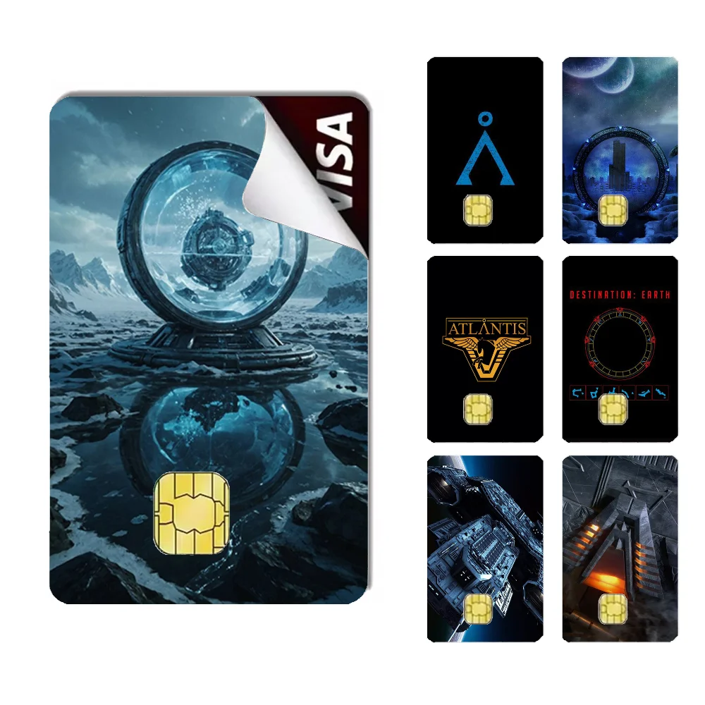 S-Stargate A-Atlantis наклейки с логотипом кредитная Visa дебетовая банковская зарядная