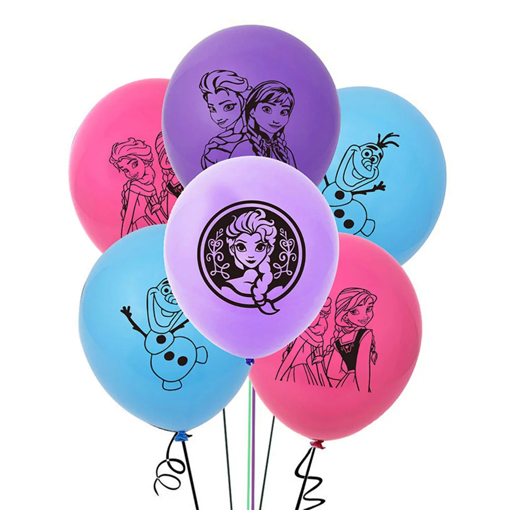 

12pcs Cartoon Frozen Latex Balloons Birthday Decoration Party Wedding Supplies Baby Shower Kids Globos Toys Gender Reveal Party