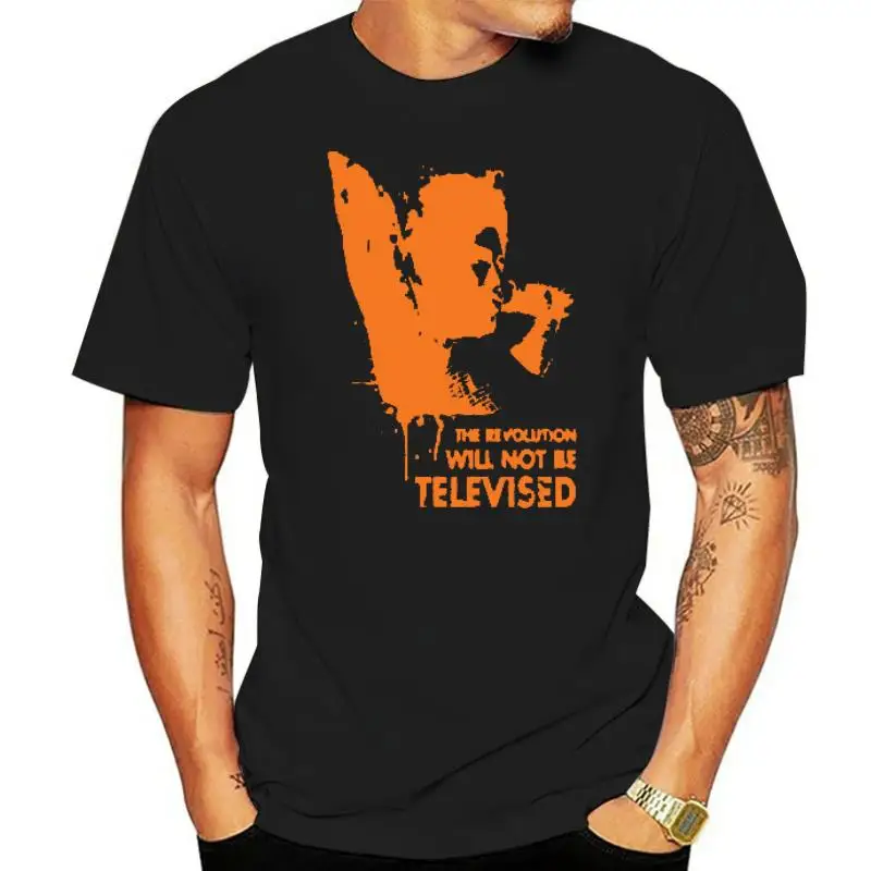 

Men T Shirt T-shirt Afro Revolution orange on black tshirts Women T-Shirt