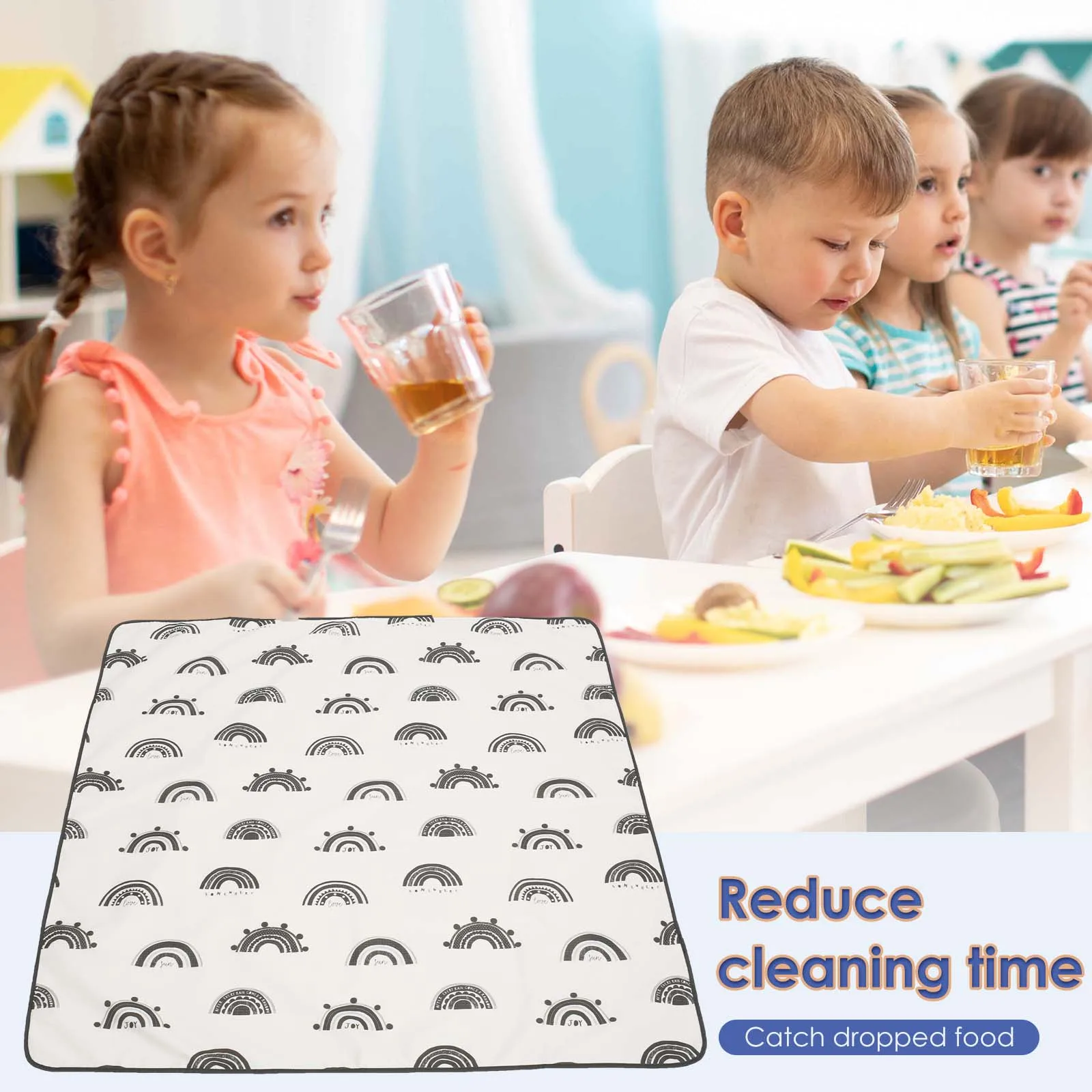 Водонепроницаемый моющийся Противоскользящий коврик-брызговик для детского
