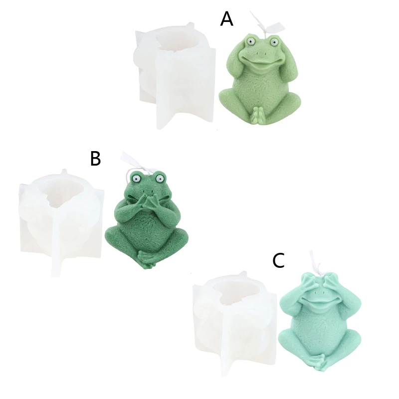 

Frog Candle Silicone Mold for Handmade Desktop Decoration Gypsum Epoxy Resin Aroma Candle Mould for Home Decoration