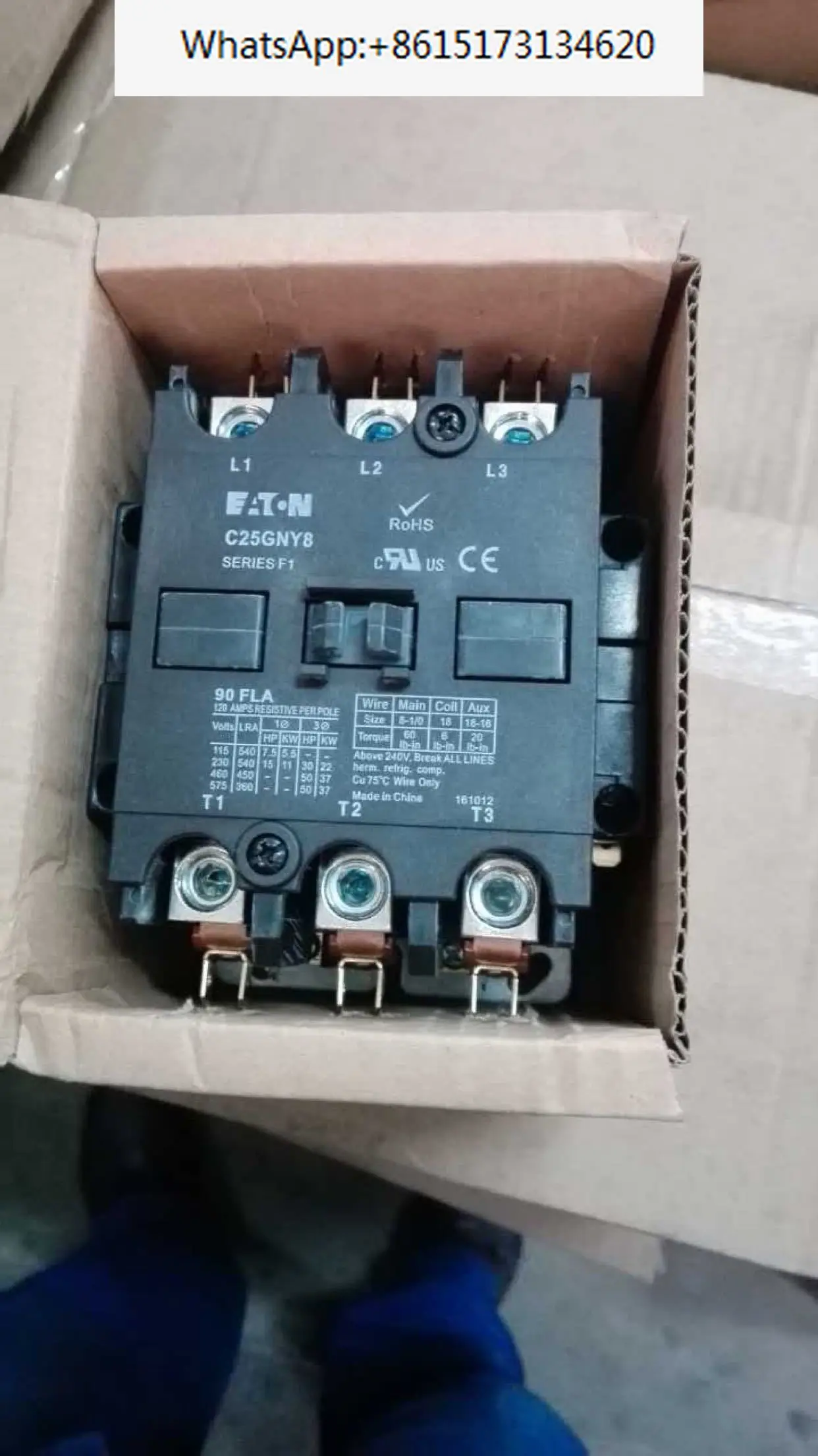 

C25GNY8 contactor SERIES F1 MAXPro200 plasma contactor