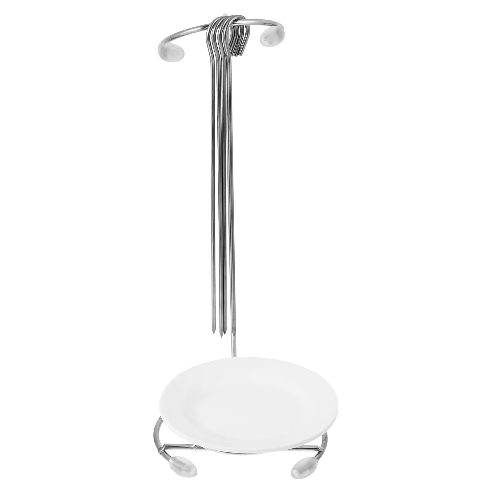 

Skewers Skewergrilling Stand Bbq Sticks Kabob Grill Rack Kebab Stainless Steel Hanging Barbecue Vertical Metal Holder Hanger