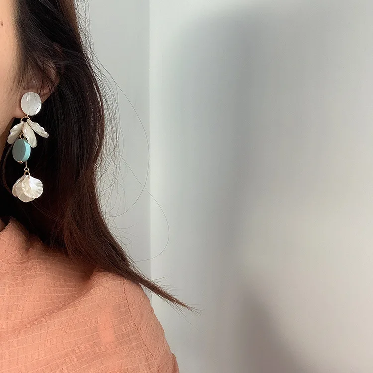 Длинные серьги в японском и корейском стиле для весны лета индивидуальные