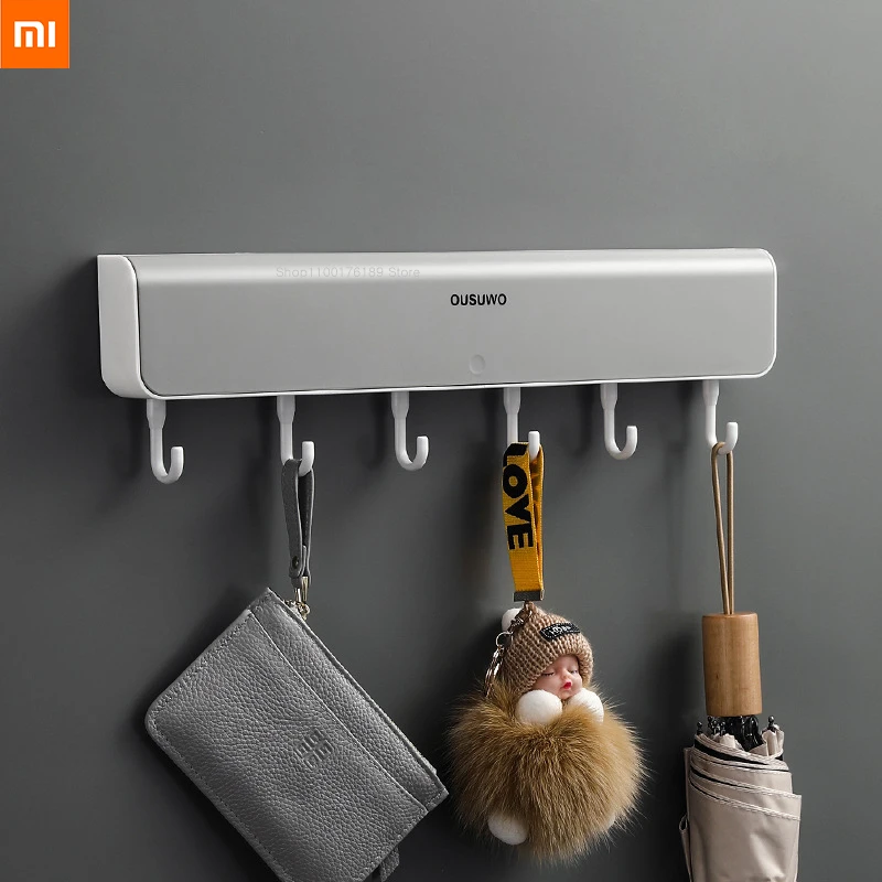 

Настенный крючок для двери Xiaomi Youpin, настенная вешалка без отверстий, дверная вешалка для спальни, настенная вешалка для хранения, крючок для...