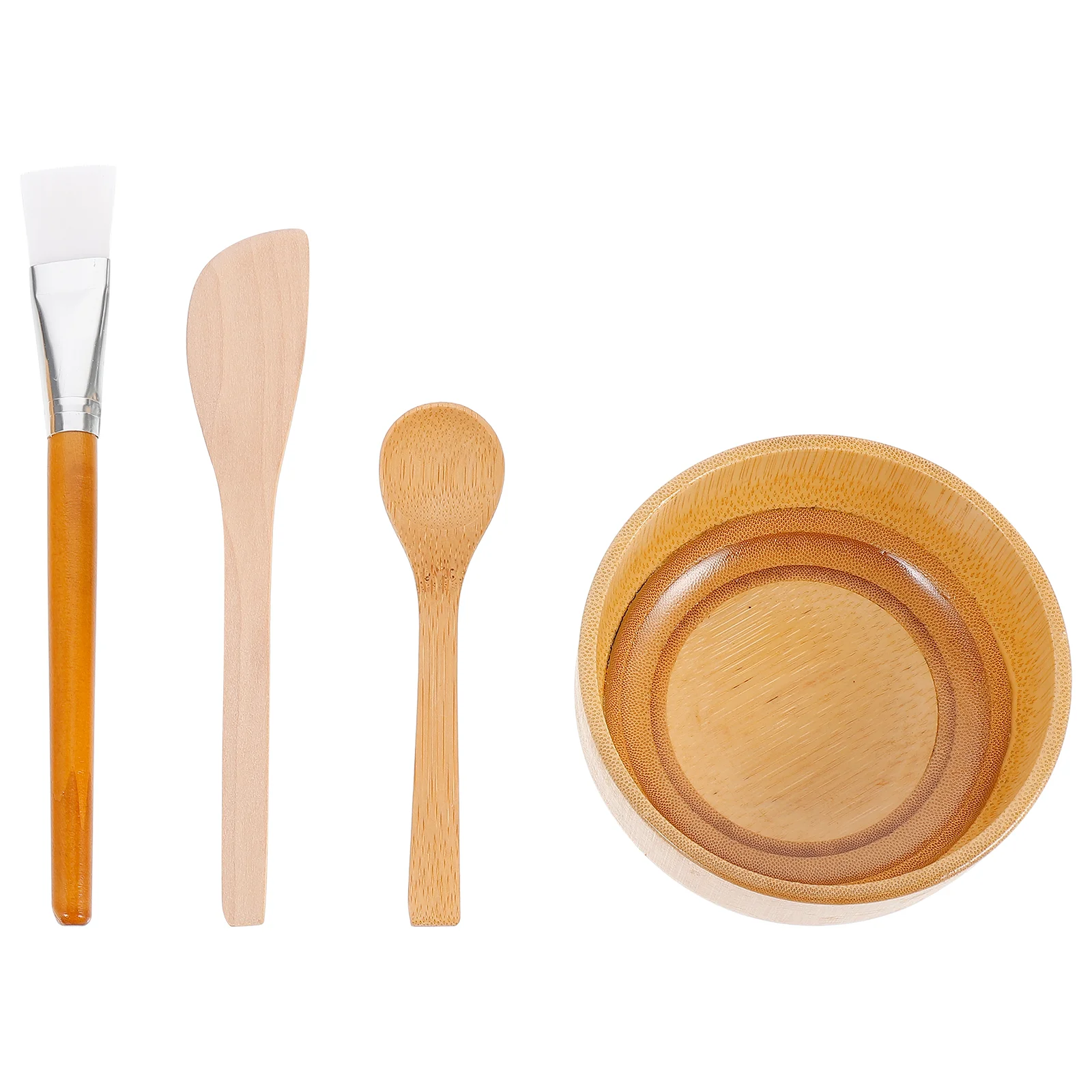 

4pcs Facial Mask Mixing Bowl Set Mixing Bowl Mask Brush Face Mask Spatula Spoon