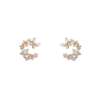 earrings fashion jewelry 2021 stainless steel earrings ladies korean fashion butterfly small fresh wild forest flower earrings