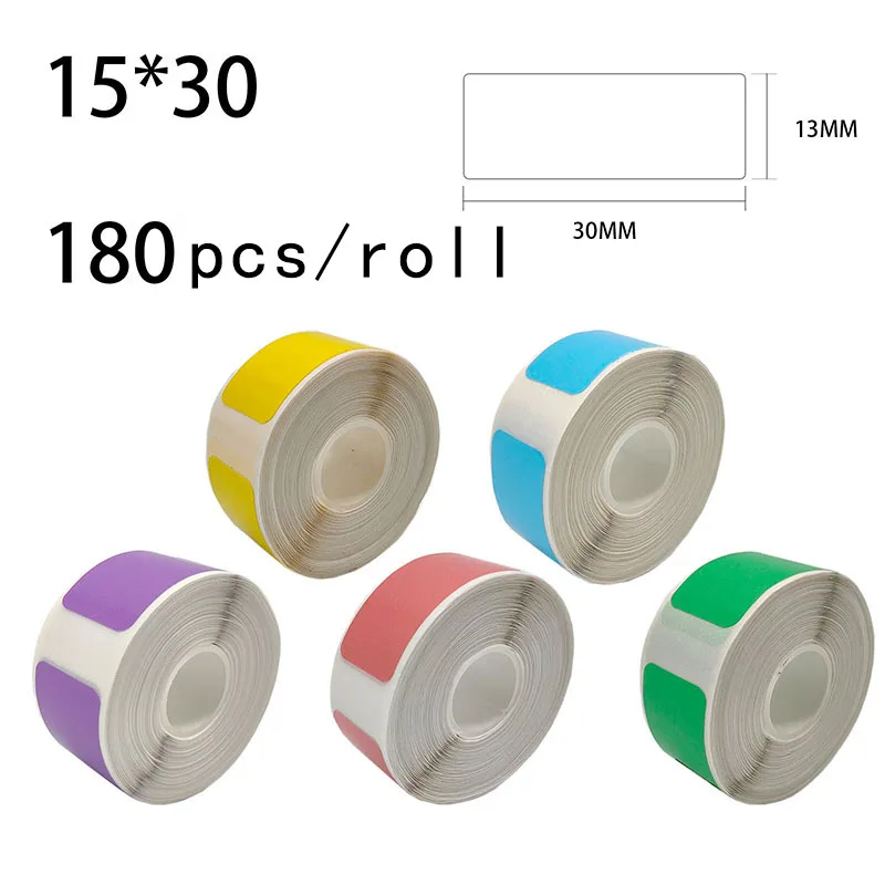 6 рулонов лент для этикеток D30 phomemo Q30 Marklife P15 P11 бумага 15*30 водостойкая цветная