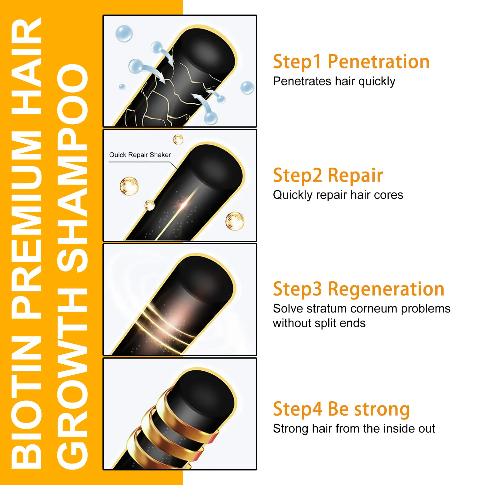 EELHOE биотин шампунь для роста волос чистящий глубоко плотный укрепляющий корень