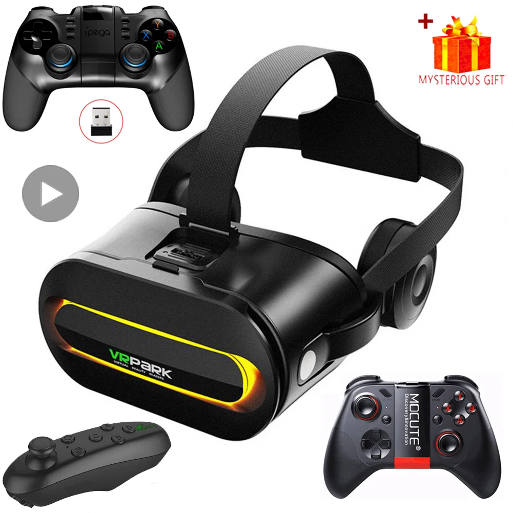 Смартфон VR очки Виртуальная реальность гарнитура Bluetooth 3D устройства наушники шлем очки линзы смартфон мобильный телефон Viar